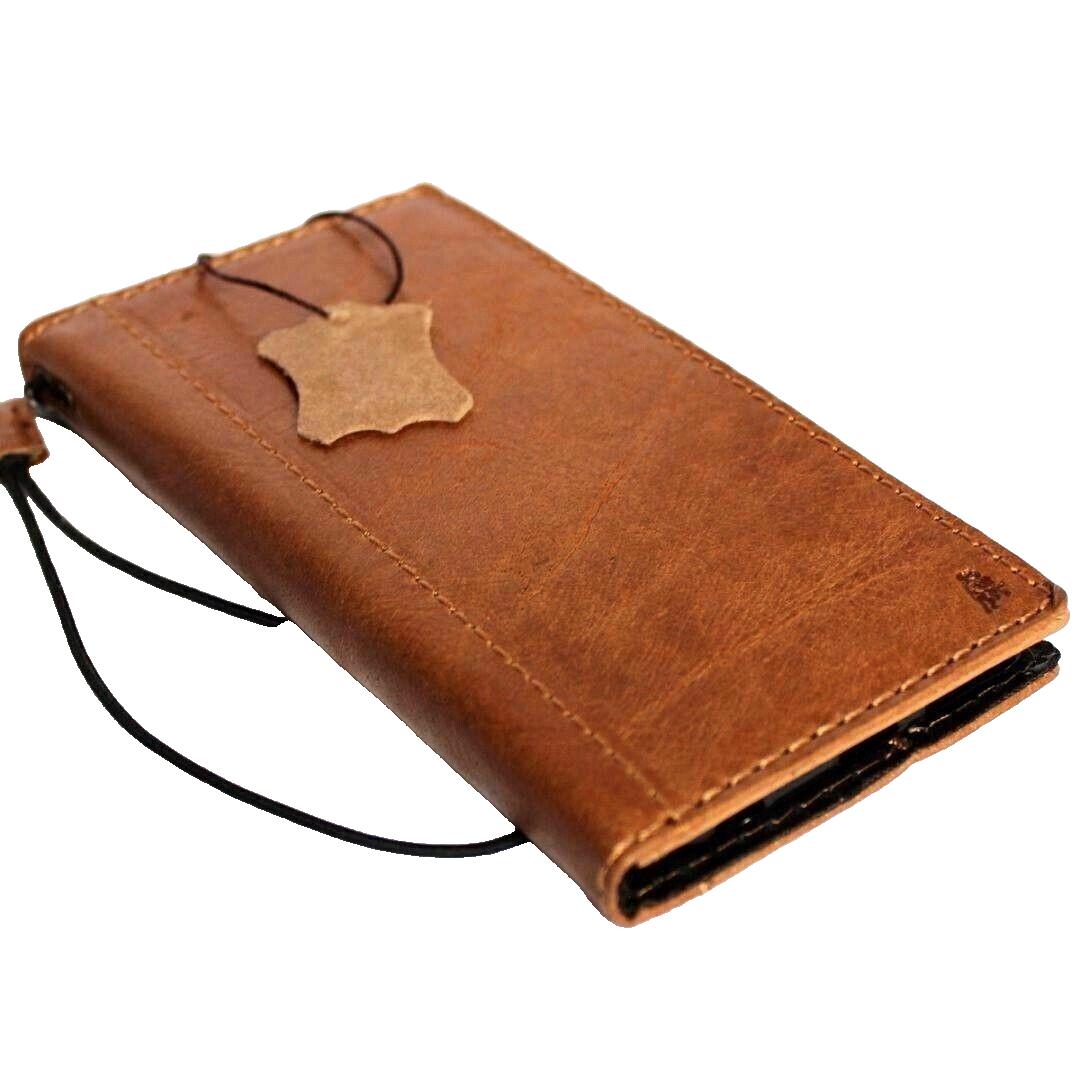 Handmade Leather Phone Case, Luxury Art Design for Galaxy