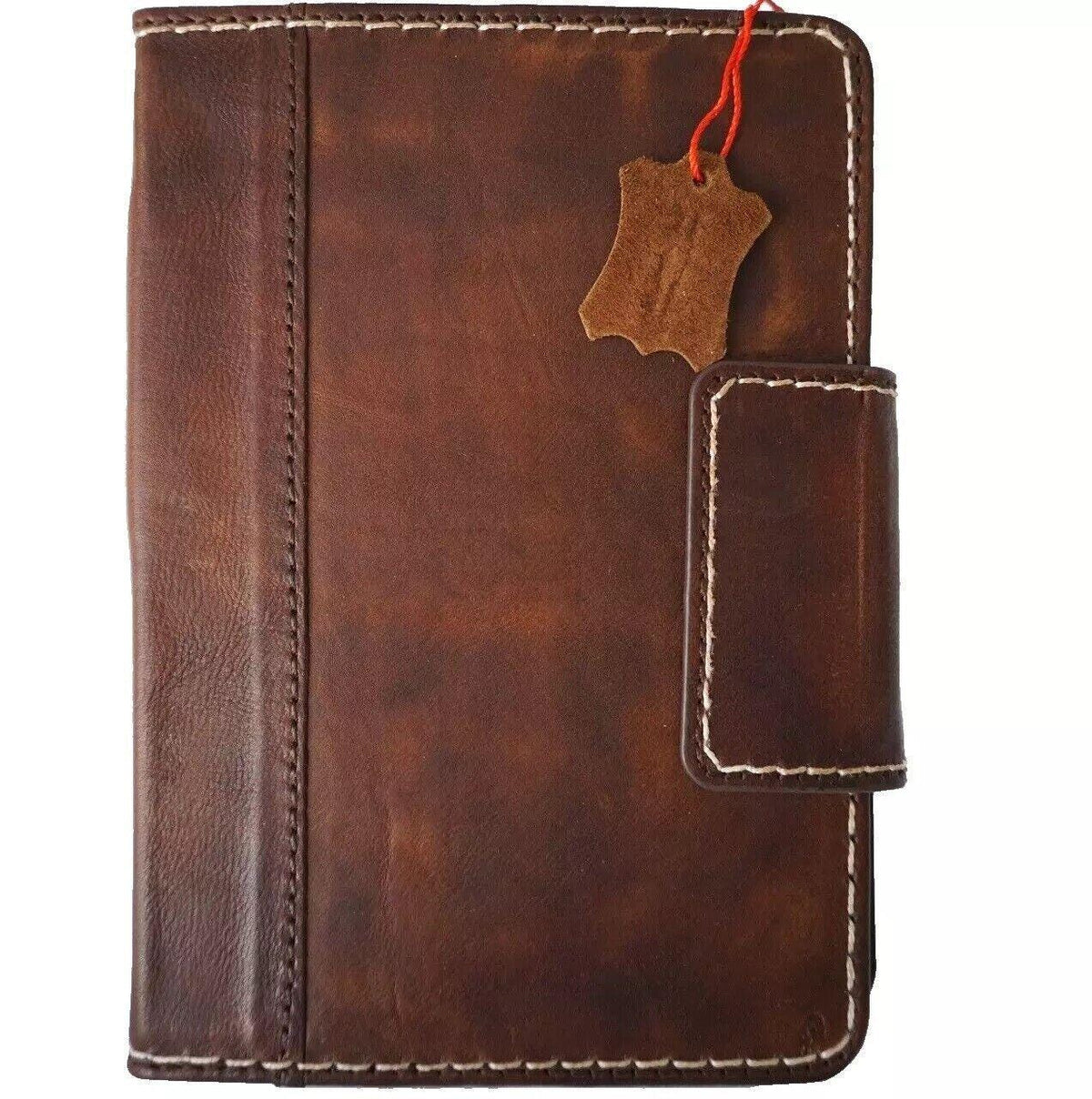 Vintage Leather iPad Mini Case: Hand Sewn, Magnetic Pen Holder