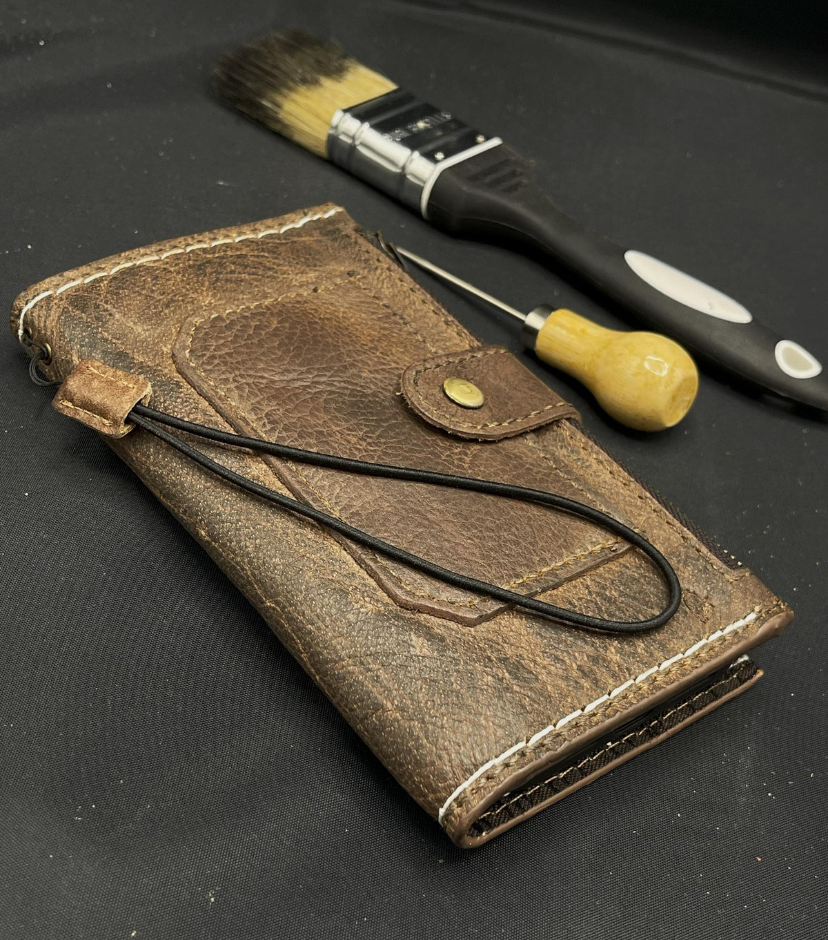 Handmade Leather Wallet Case for Oppo Find N3 Reno 12 Pro