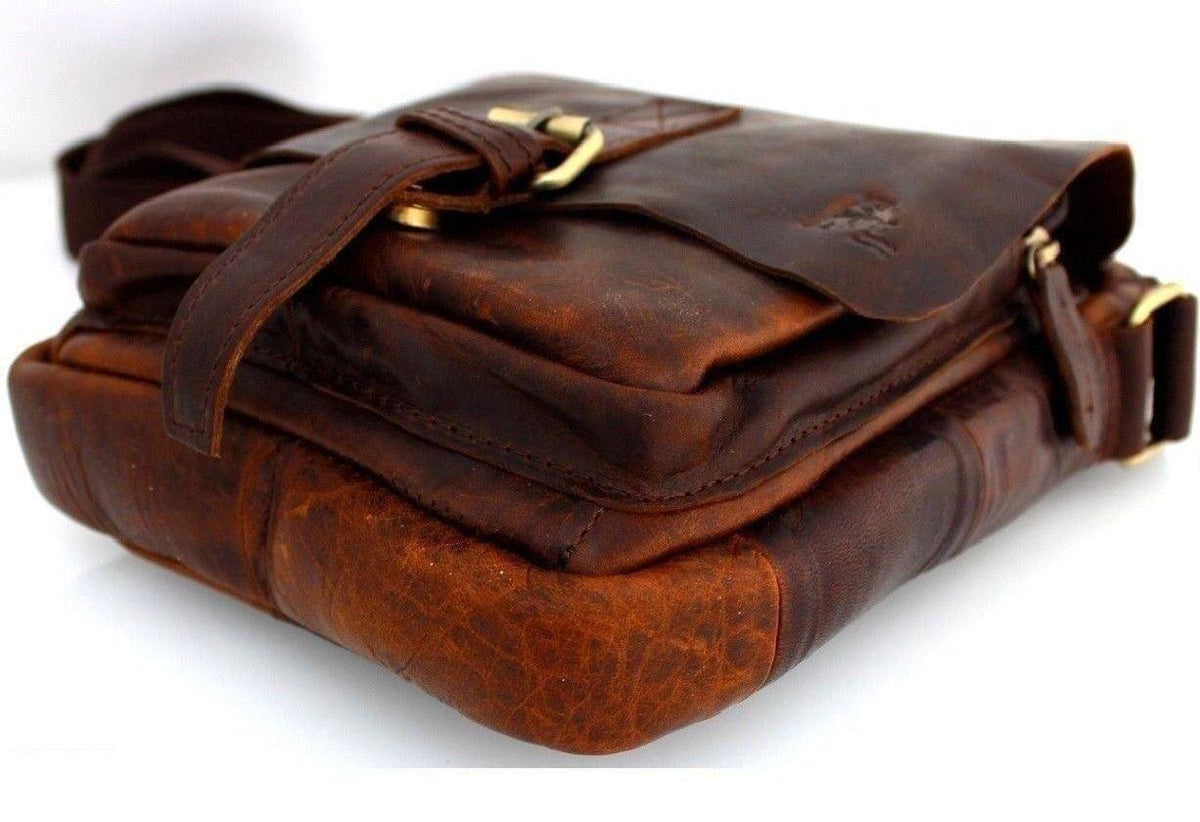 Genuine Leather Bag Handmade Side Bag for Men and Women Vintage Gift