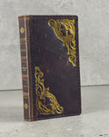 Vintage Book Style Leather iPhone Wallet Case: Gold Art Design