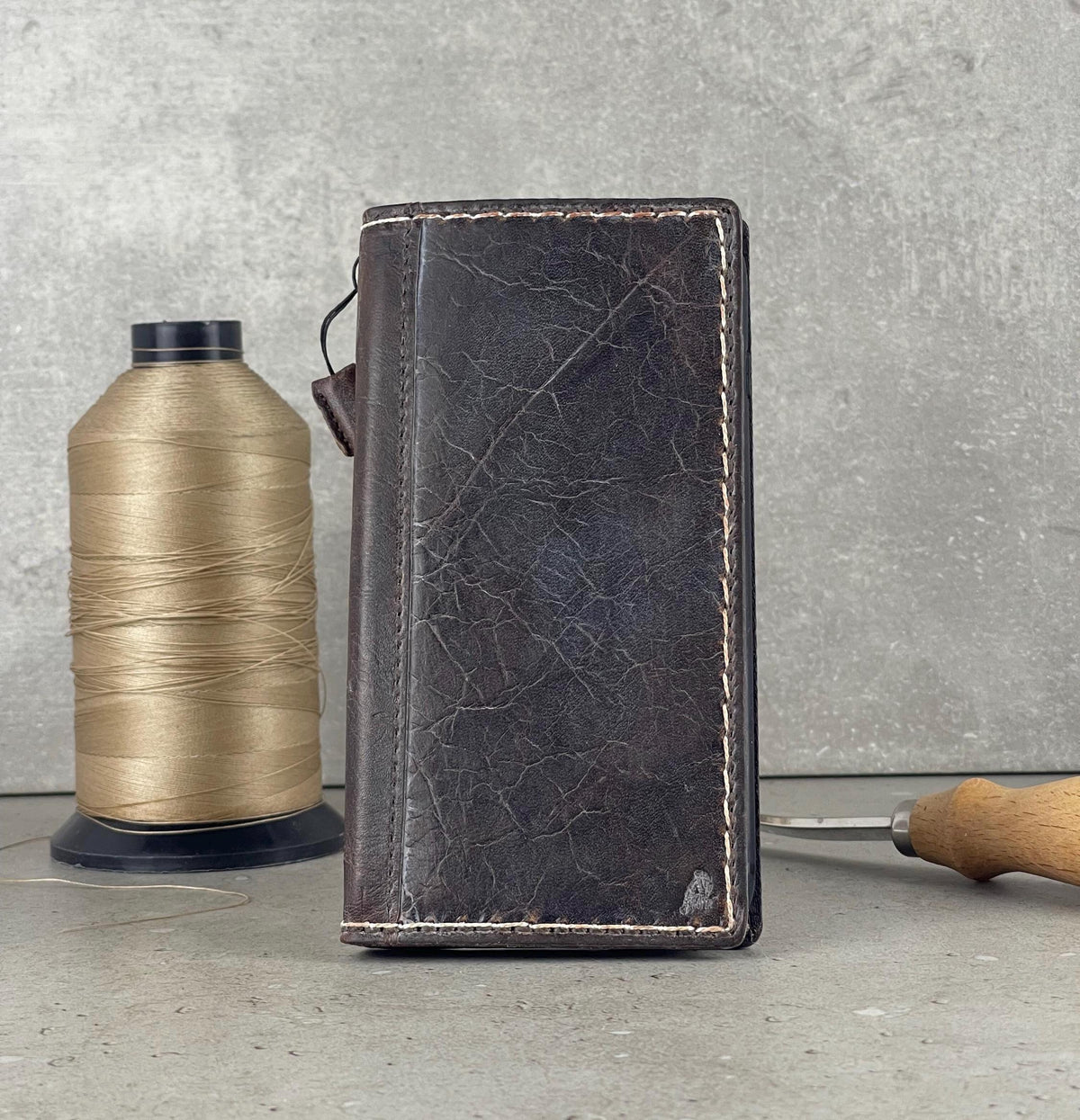Handmade Leather Wallet Case for Google Pixel: Vintage Card Slots