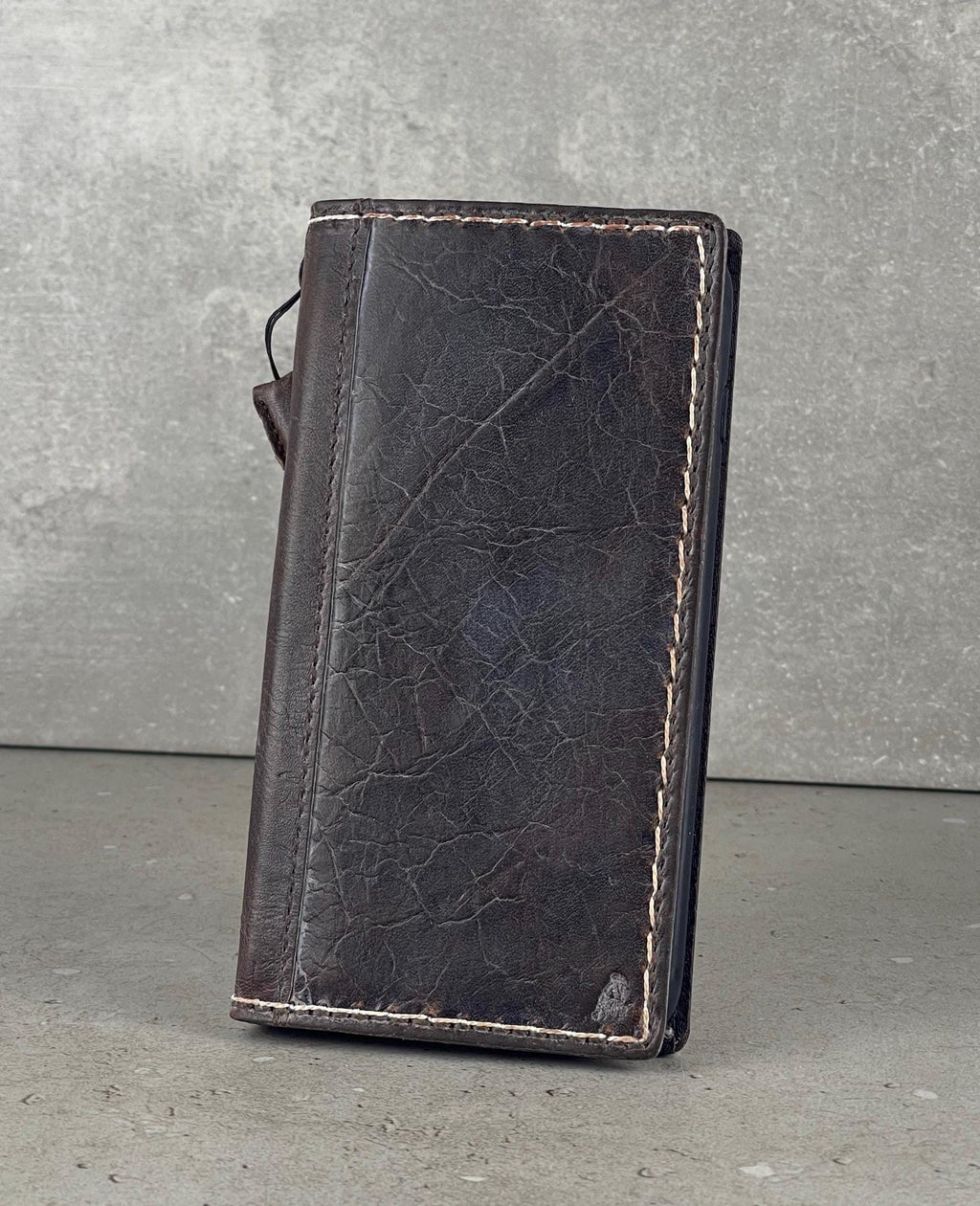 Handmade Leather Wallet Case: Luxury Book Design, Card Slots
