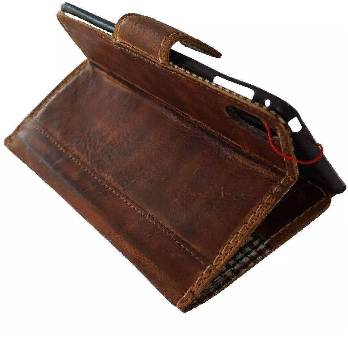 Vintage Leather iPad Mini Case: Magnetic Wallet, Hand Sewn