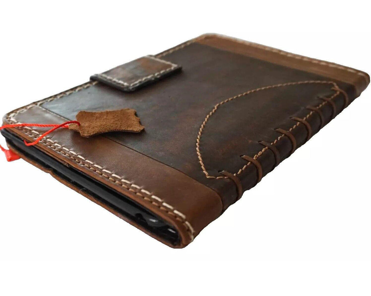 Vintage Leather Football iPad Mini Case: Magnetic Wallet, Hand Sewn