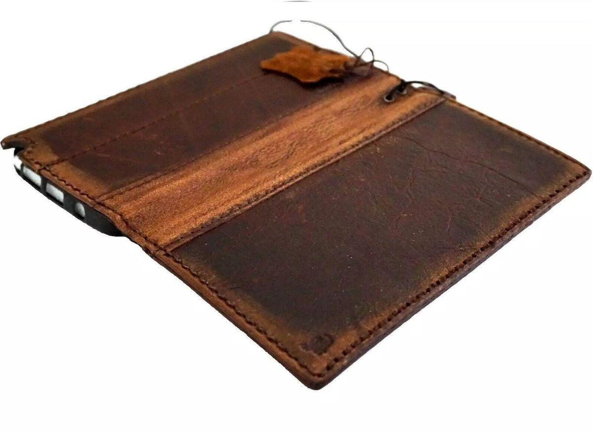 Vintage Leather iPhone Wallet Case: Handmade Book Cover