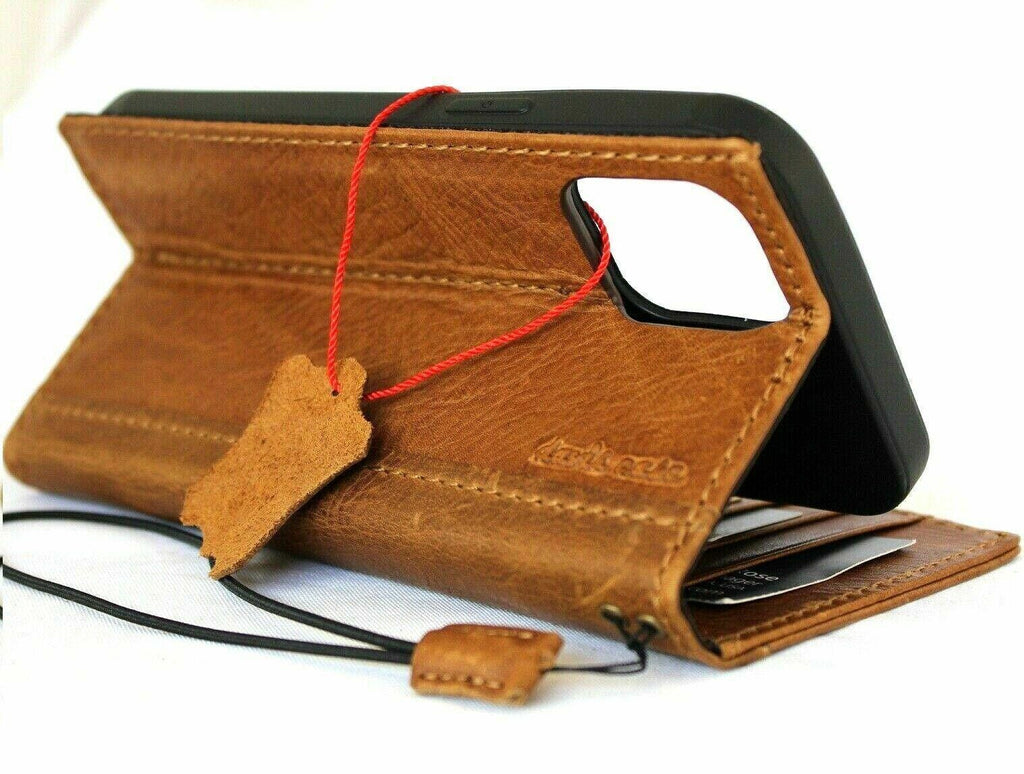 Handmade Leather Phone Case, Luxury Art Design for Galaxy