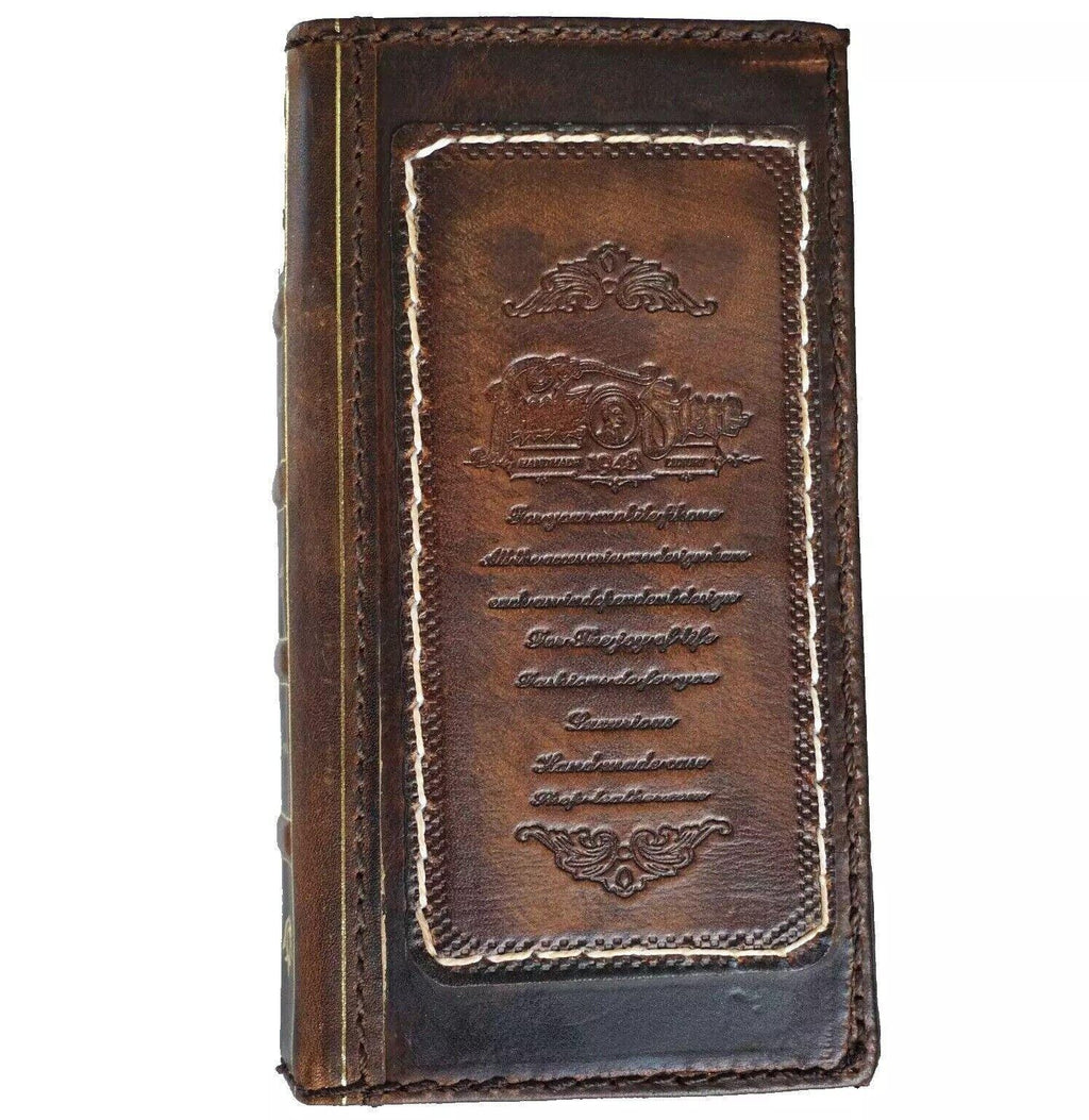 Handmade Leather Wallet Case for Oppo Find N3 Reno 12 Pro
