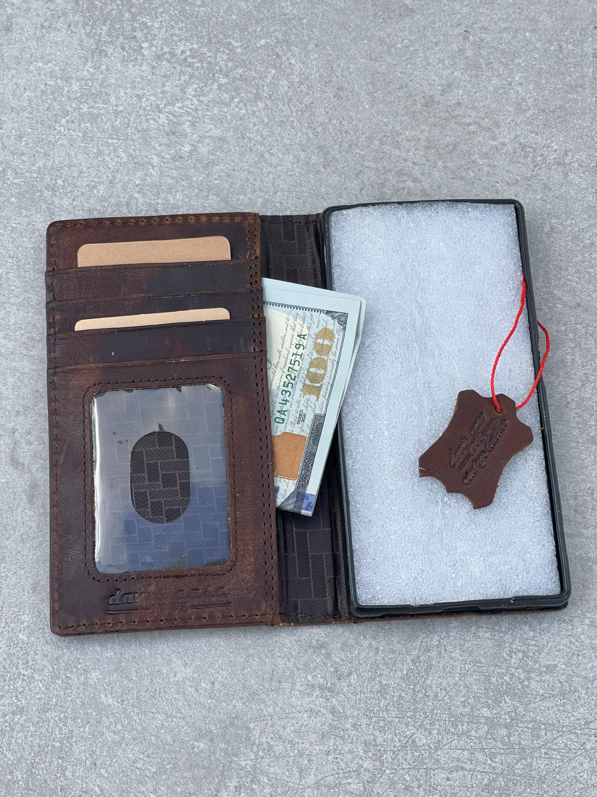 Genuine Leather fo OnePlus 15 12 12R Case Wallet Handmade Wireless Luxury Davidov Art