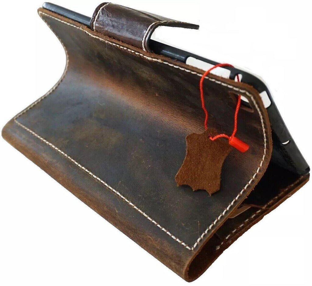 Vintage Leather iPad Case: Hand Sewn Wallet with Pen Holder