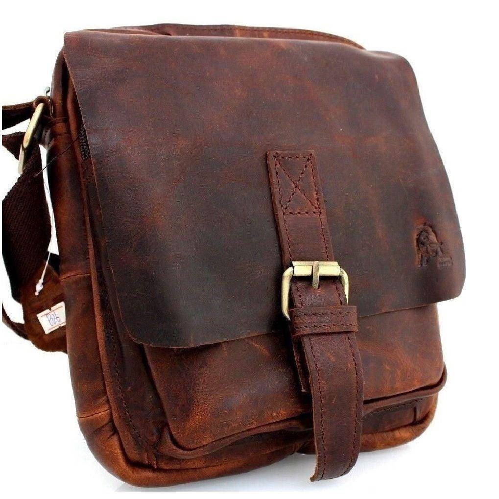 Genuine Leather Bag Handmade Side Bag for Men and Women Vintage Gift