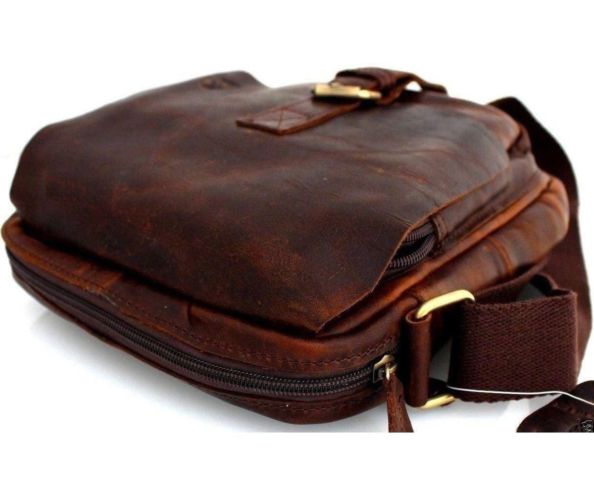 Genuine Leather Bag Handmade Side Bag for Men and Women Vintage Gift