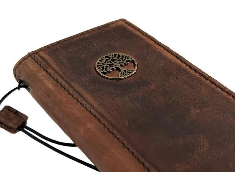 Handmade Leather Galaxy Z Fold Wallet Case: Tree Of Life Design