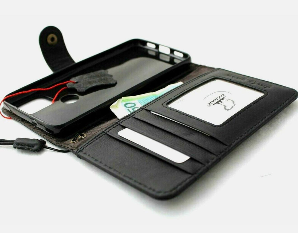 Vintage Leather iPhone Wallet Case: Book Style, Card Slots