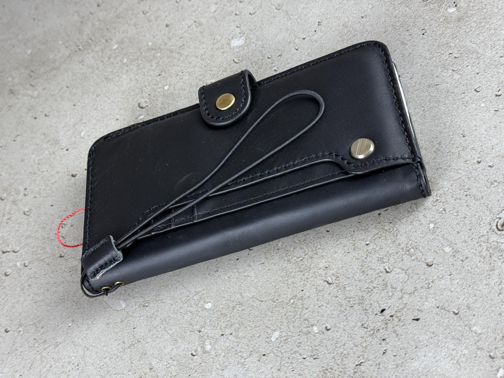 Vintage Leather iPhone Wallet Case: Book Style, Card Slots
