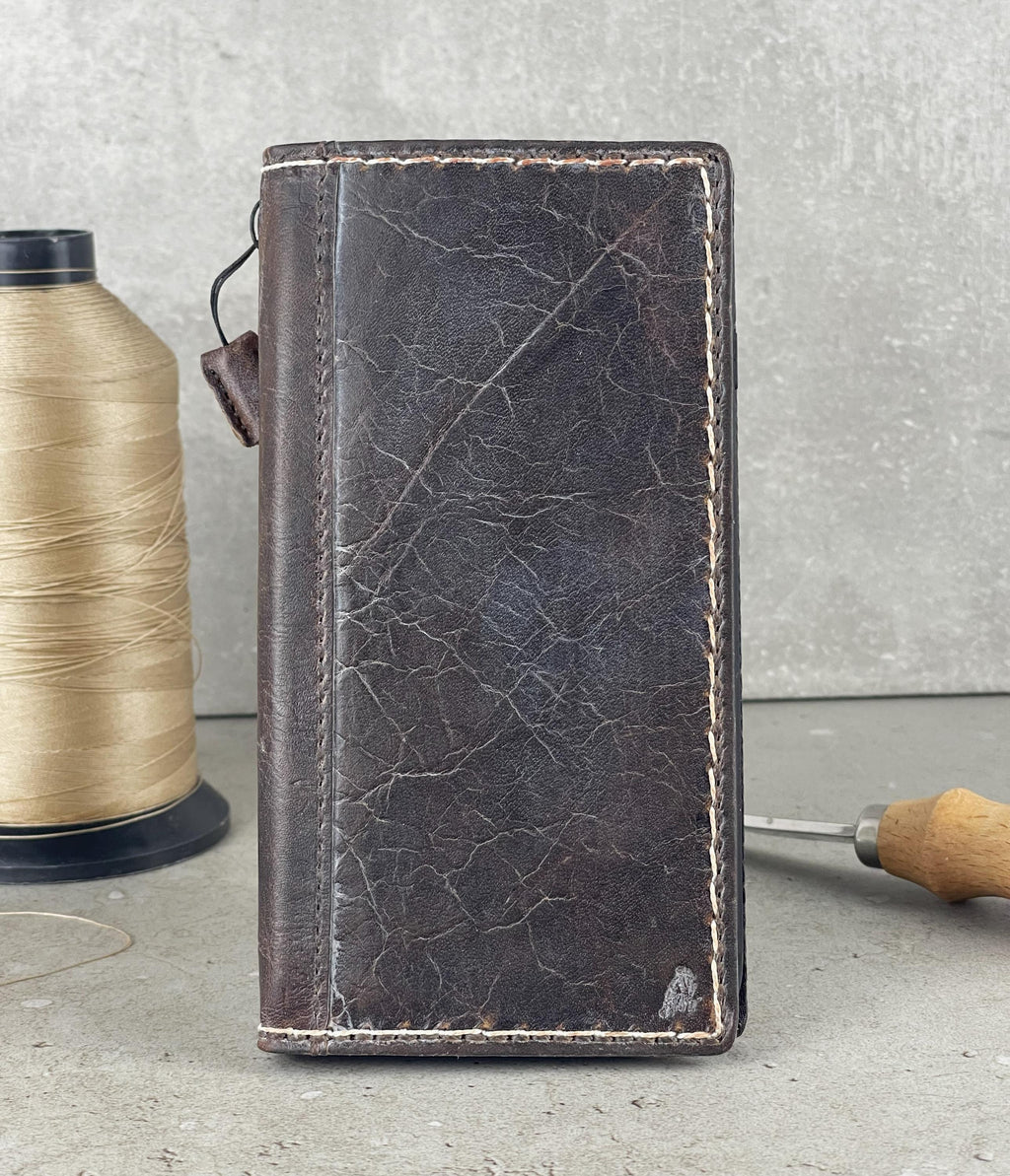 Handmade Leather Wallet Case for Galaxy Z Fold: Book Style Cover