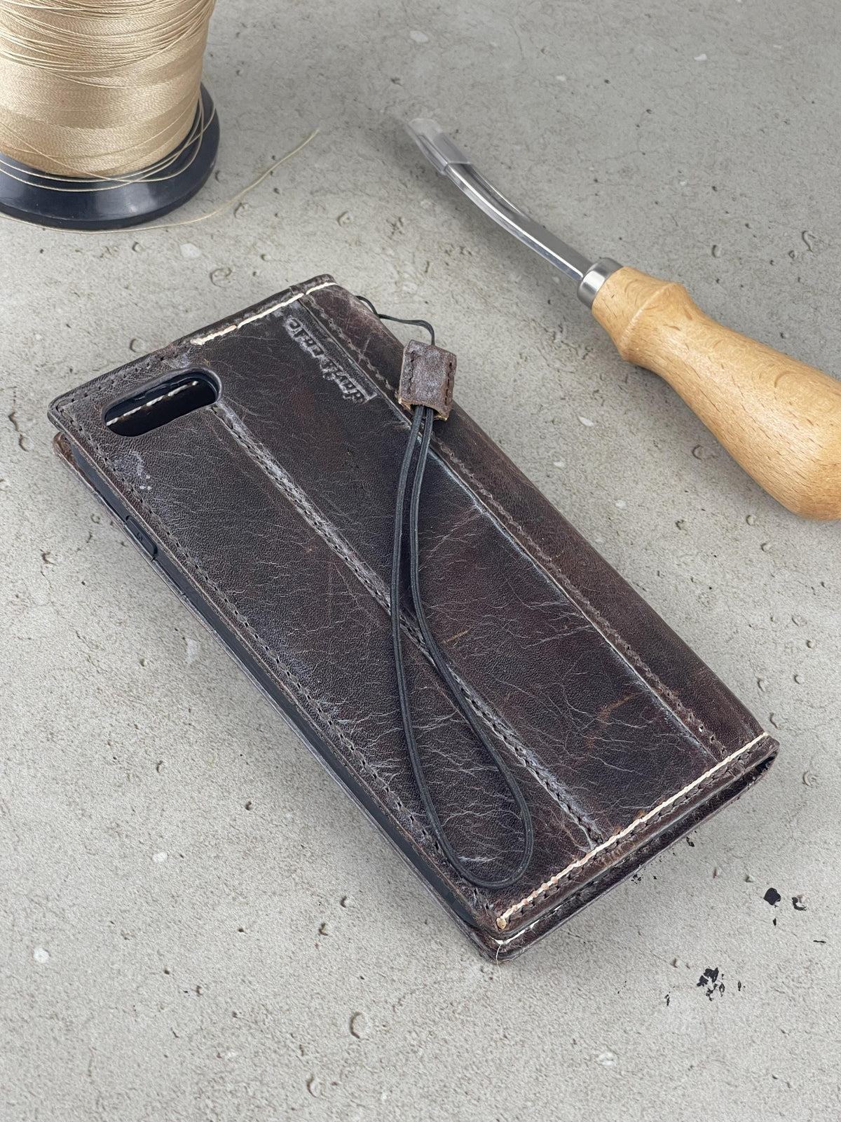 Handmade Leather Wallet Case for Galaxy Z Fold: Book Style Cover