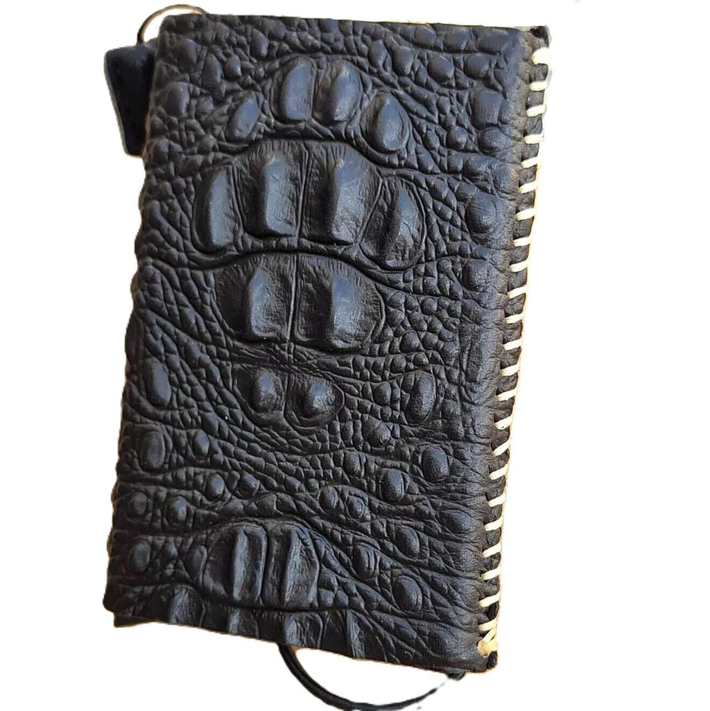 Handmade leather removable credit card wallet for women and men Davidov Art