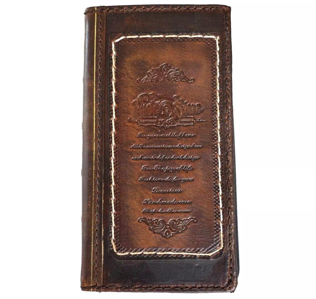 Handmade Leather Wallet Book Cover for Honor Magic V3 Fold