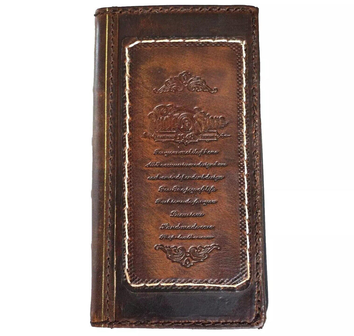 Handmade Leather Wallet Book Cover for Honor Magic V3 Fold