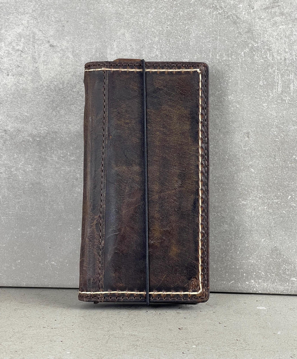 Hand Sewn Leather Wallet Case for Galaxy S22/S23/S24 Ultra