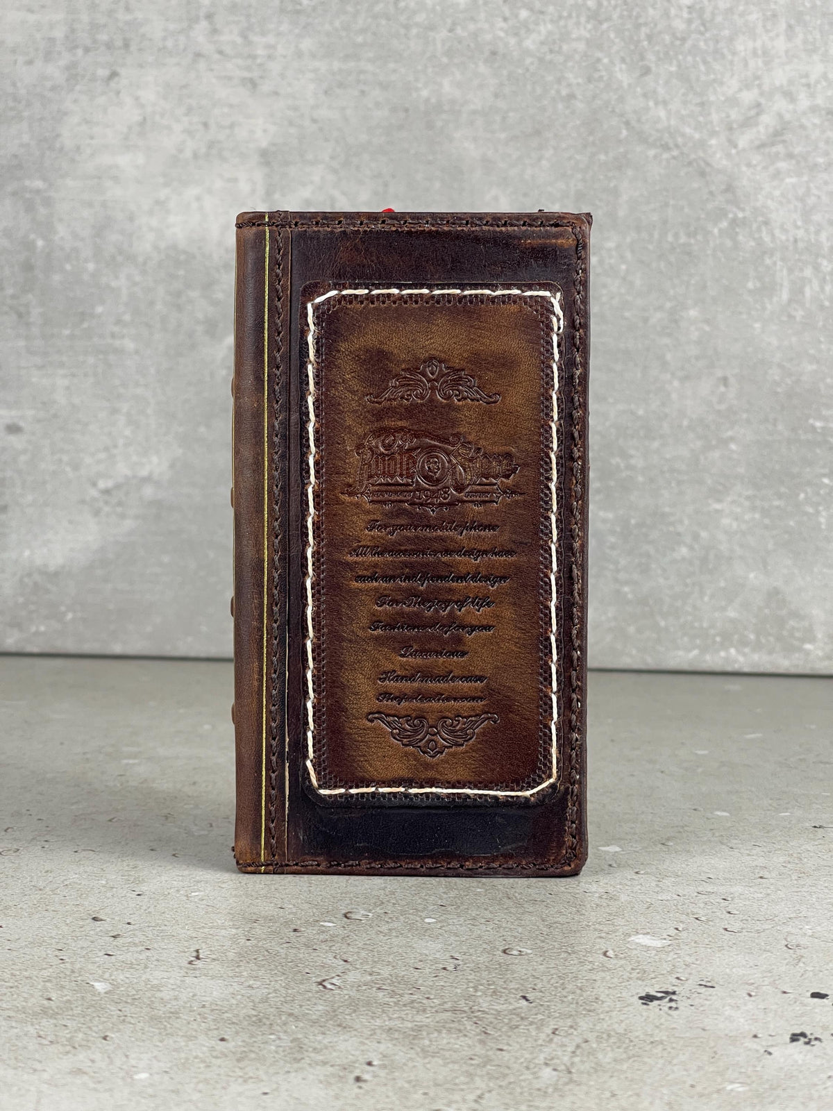 Genuine Leather Wallet Case for Google Pixel: Vintage Book Design