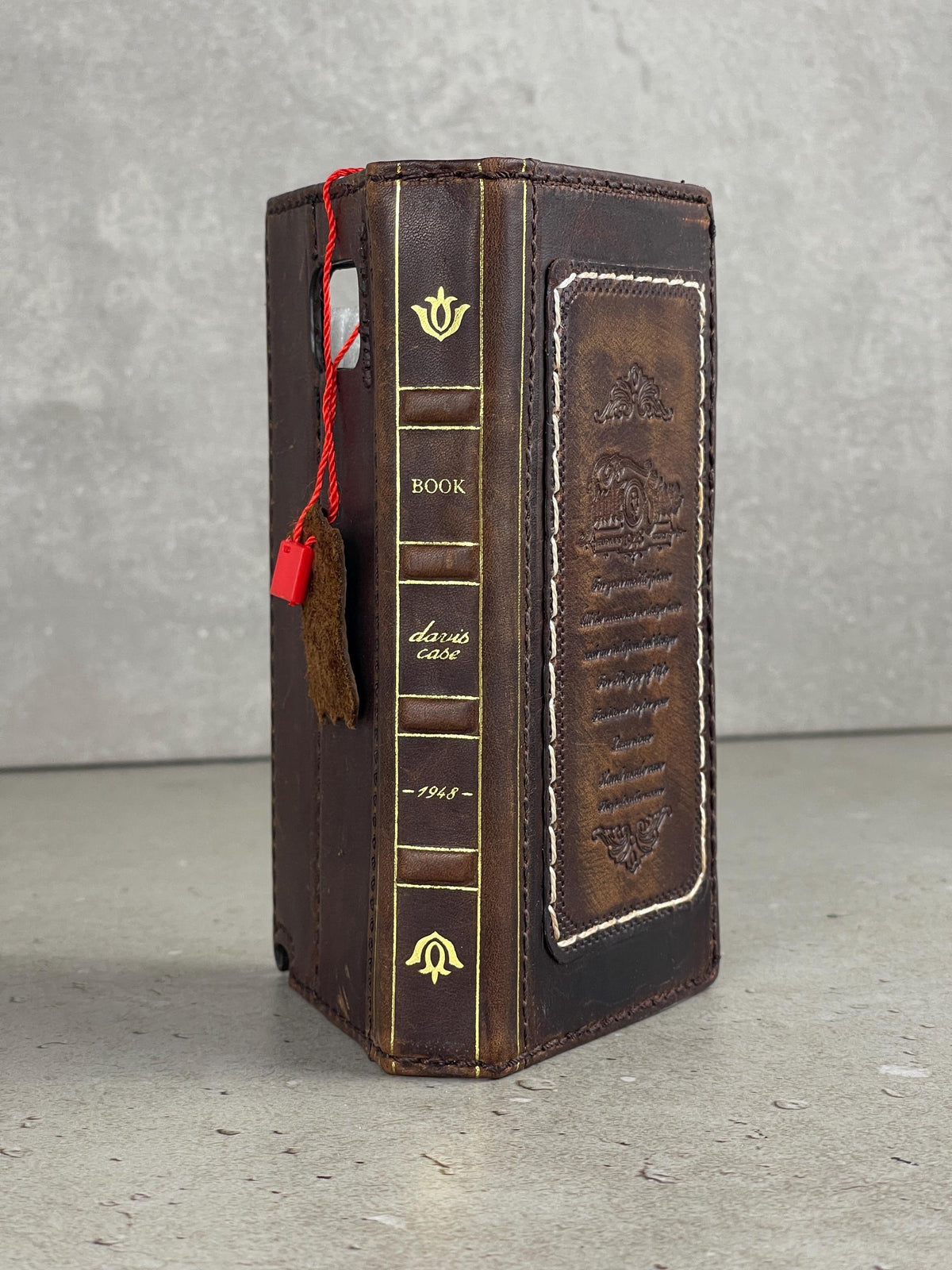 Genuine Leather Wallet Case for Google Pixel: Vintage Book Design