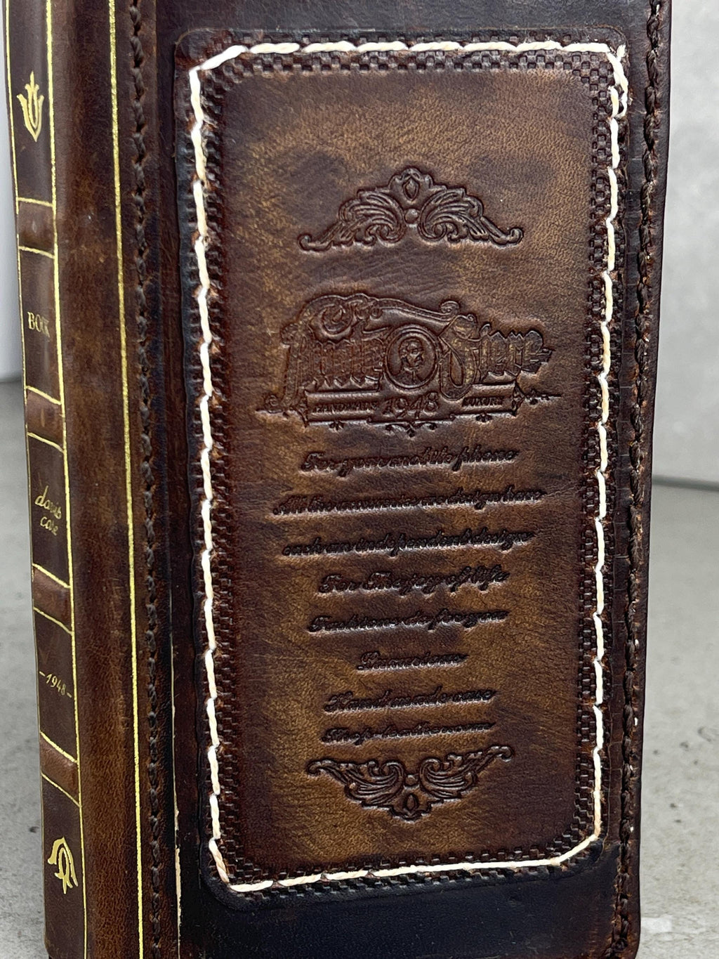 Genuine Leather Wallet Case for Google Pixel: Vintage Book Design