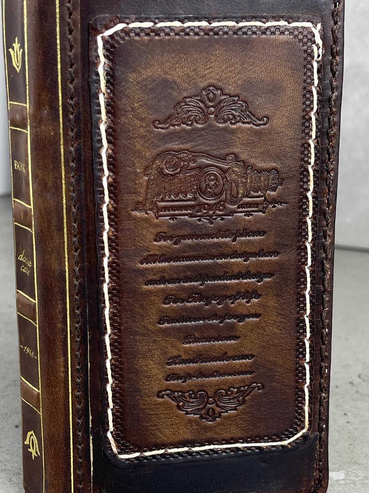 Genuine Leather Wallet Case for Google Pixel: Vintage Book Design