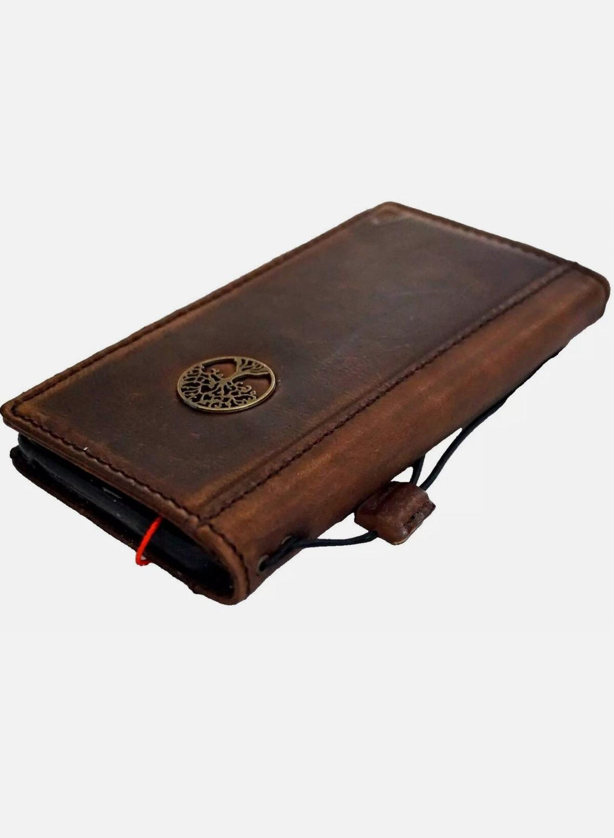 Handmade Leather Galaxy Z Fold Wallet Case: Tree Of Life Design