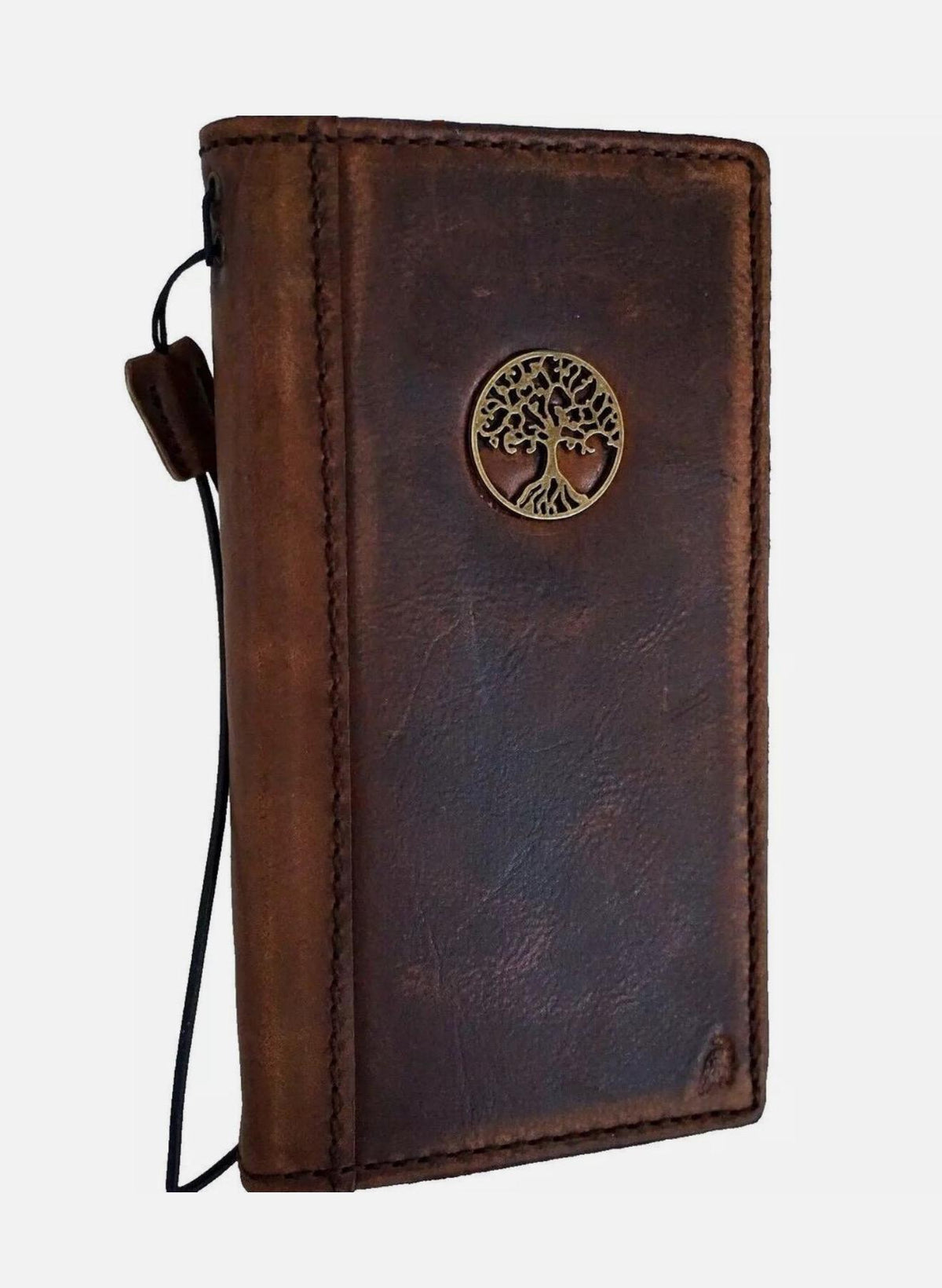 Genuine Leather fo OnePlus Open Case Wallet Handmade Wireless Luxury Diy Tree