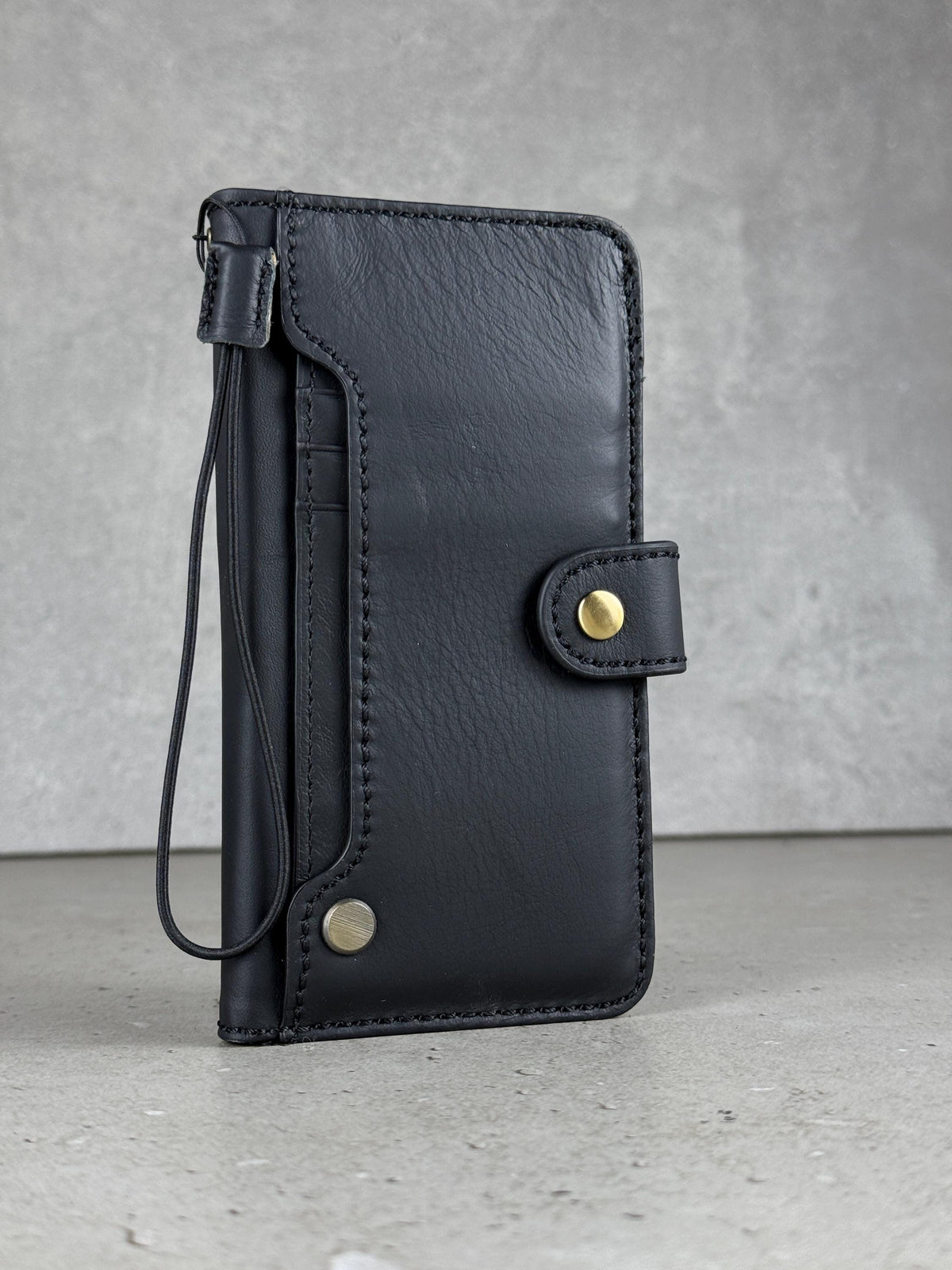 Vintage Leather iPhone Wallet Case: Book Style, Card Slots