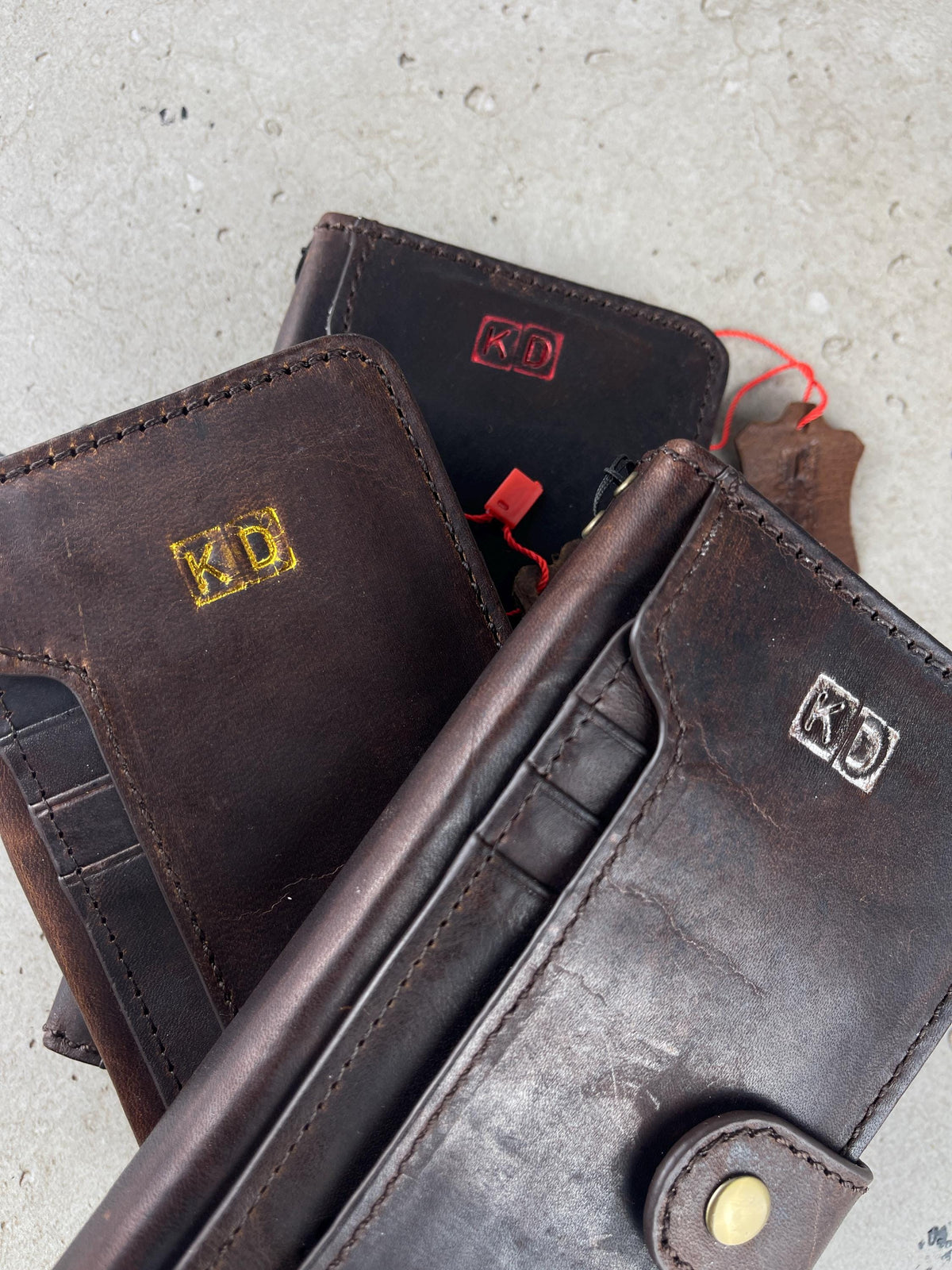Genuine Leather iPhone Wallet Case: Vintage Book Style, Credit Card Slots