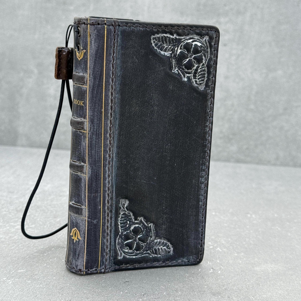 Genuine Leather fo OnePlus Open Case Wallet Handmade Wireless Luxury oiled Ar