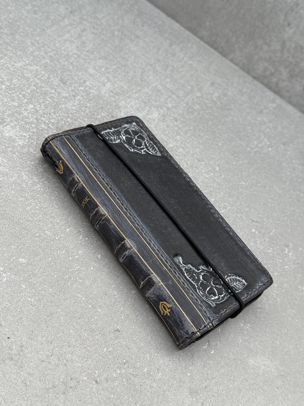 Handmade Leather Phone Wallet: Book Style Card Cover