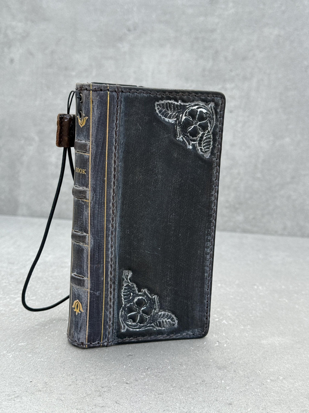 Handmade Leather Phone Wallet: Book Style Card Cover