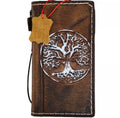 Vintage Leather iPhone Wallet Case: Hand Stitched, Art Stone Wash