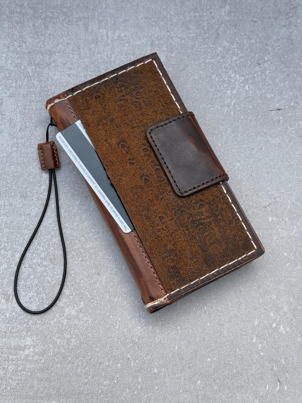 Handmade Leather Wallet Case for OnePlus: Wireless Charge, Card Slots