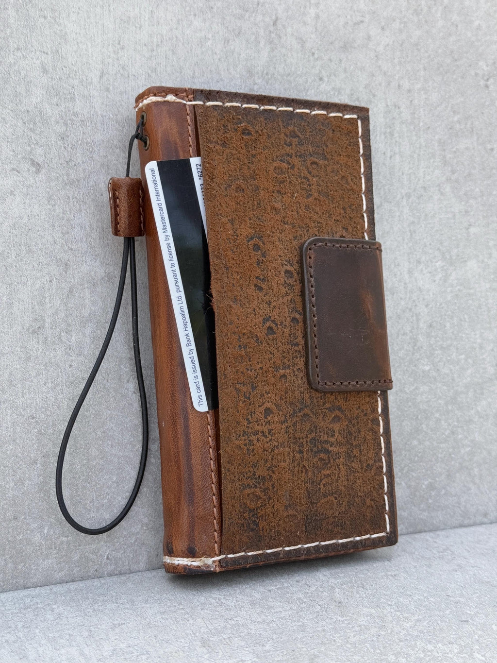 Handmade Leather Wallet Case for OnePlus: Wireless Charge, Card Slots