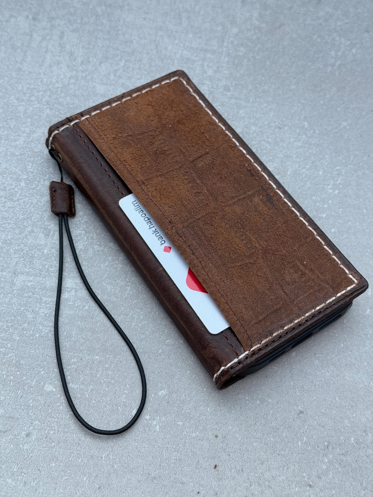 Handmade Leather Wallet Case for OnePlus: Wireless Charge, Card Slots