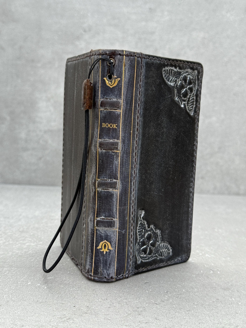 Handmade Leather Wallet Case for Galaxy Z Fold 2/3/4/5/6/7 - Polish Art Design