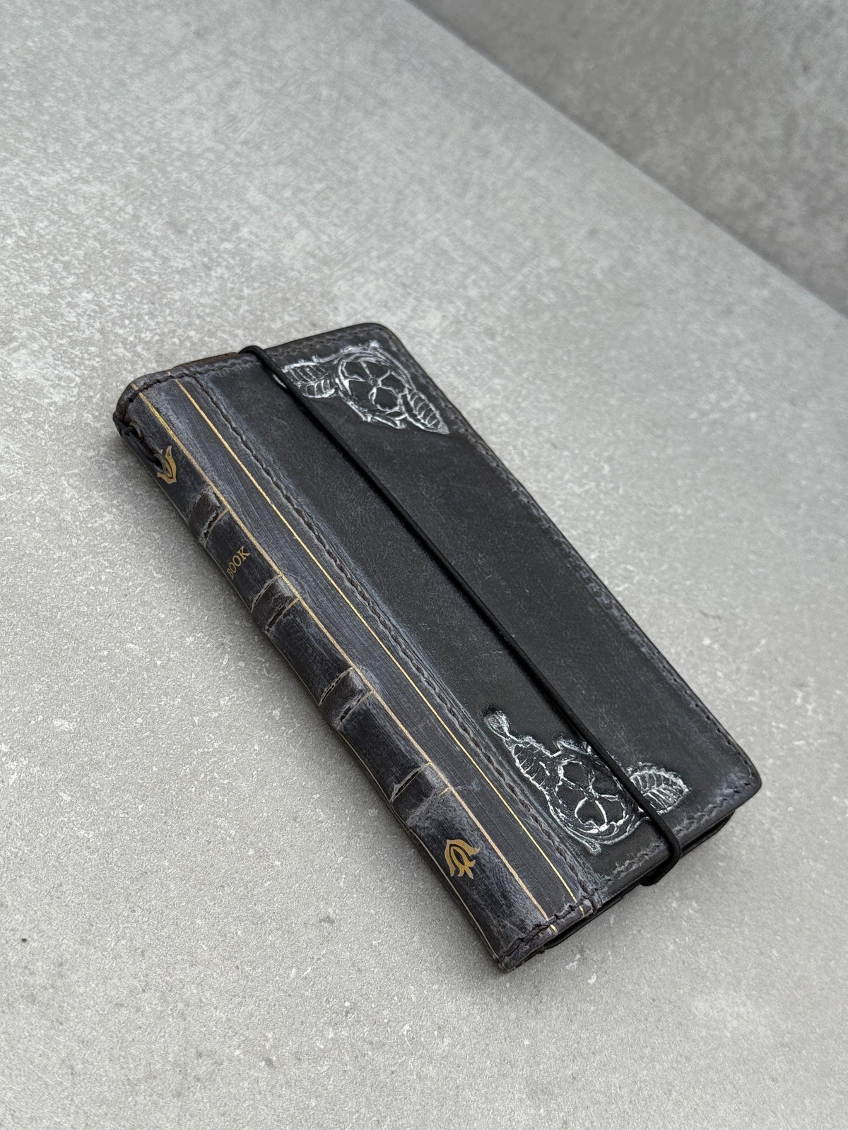 Handmade Leather Wallet Case for Galaxy Z Fold 2/3/4/5/6/7 - Polish Art Design