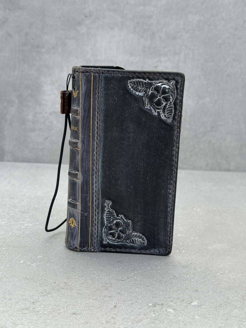 Handmade Leather Wallet Case for Galaxy Z Fold 2/3/4/5/6/7 - Polish Art Design