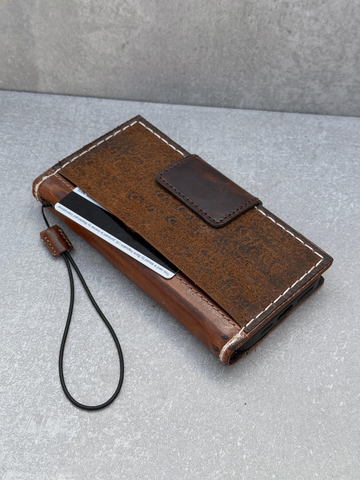 Handmade Leather Wallet Case for OnePlus: Wireless Charge, Card Slots