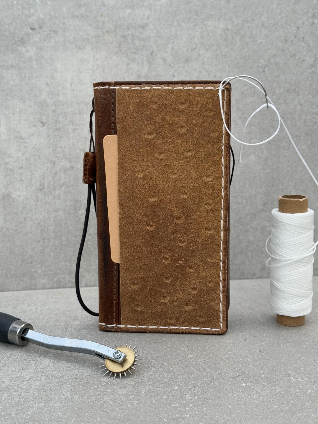 Handmade Leather Wallet Case: Samsung Galaxy Book Design