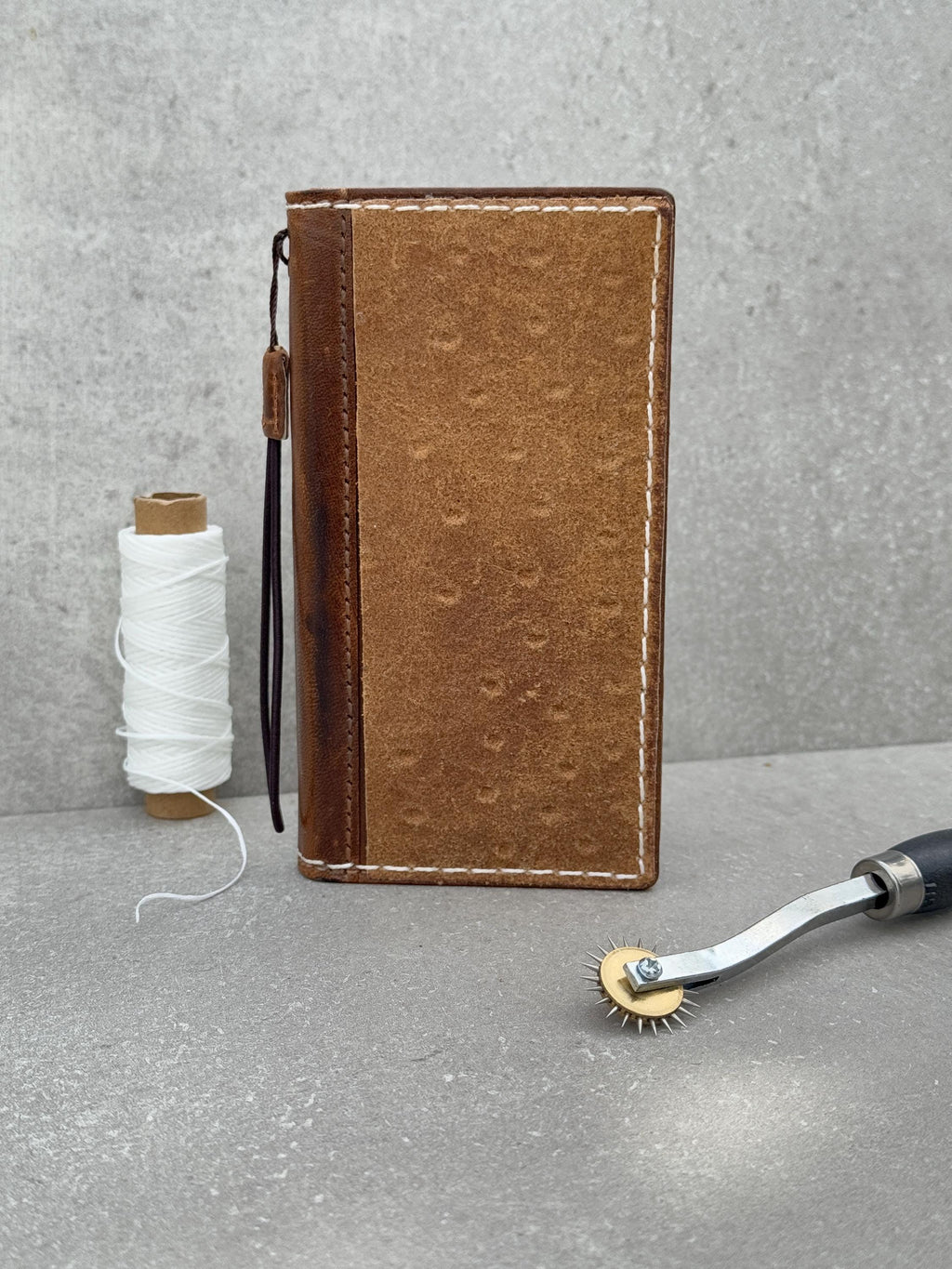 Handmade Leather Wallet Case: Samsung Galaxy Book Design