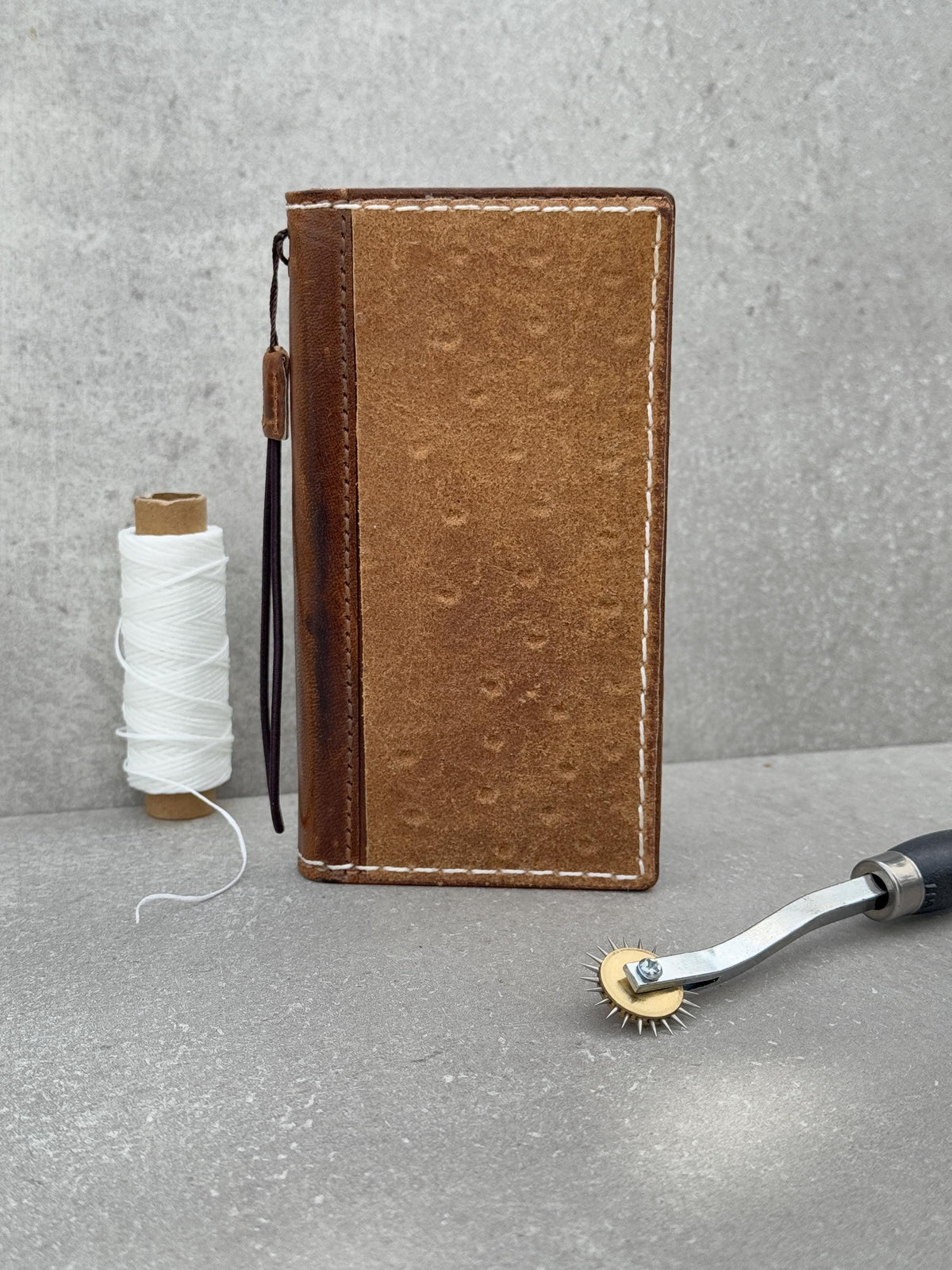 Handmade Leather Wallet Case: Samsung Galaxy Book Design