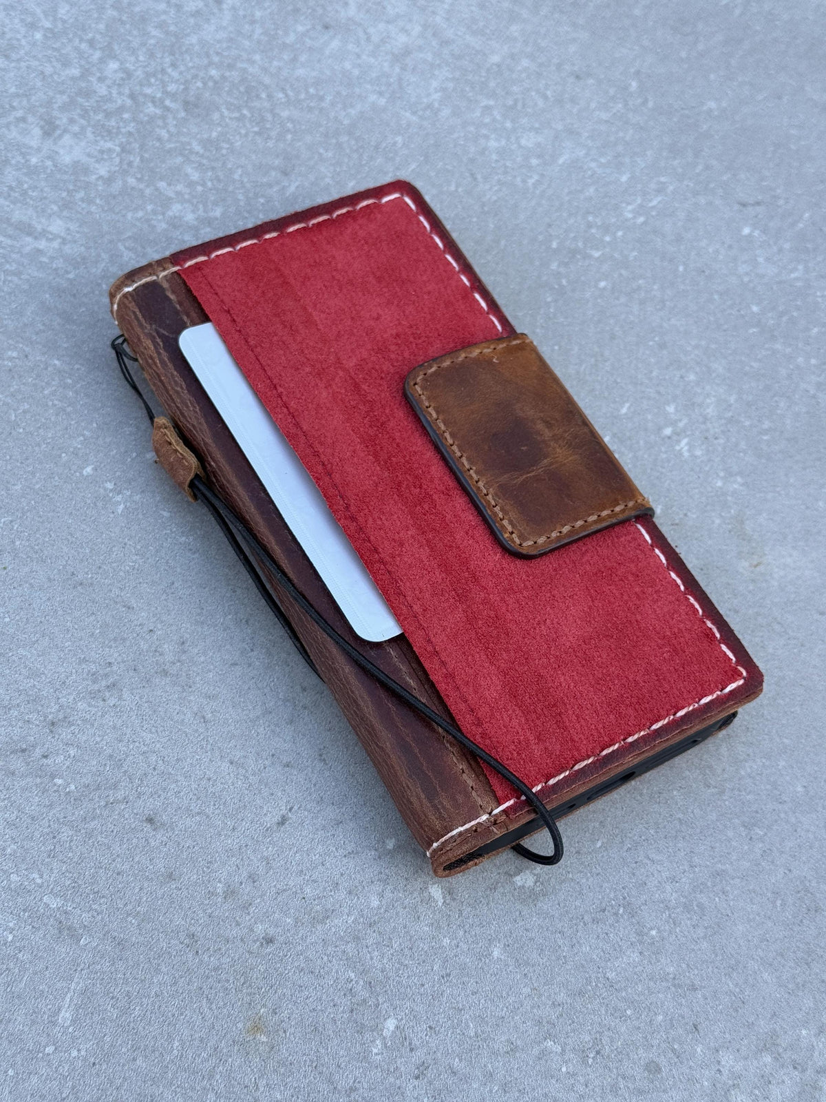 Handmade Leather Wallet Case: Galaxy S21 S22 S23 S24 S25 Ultra FE