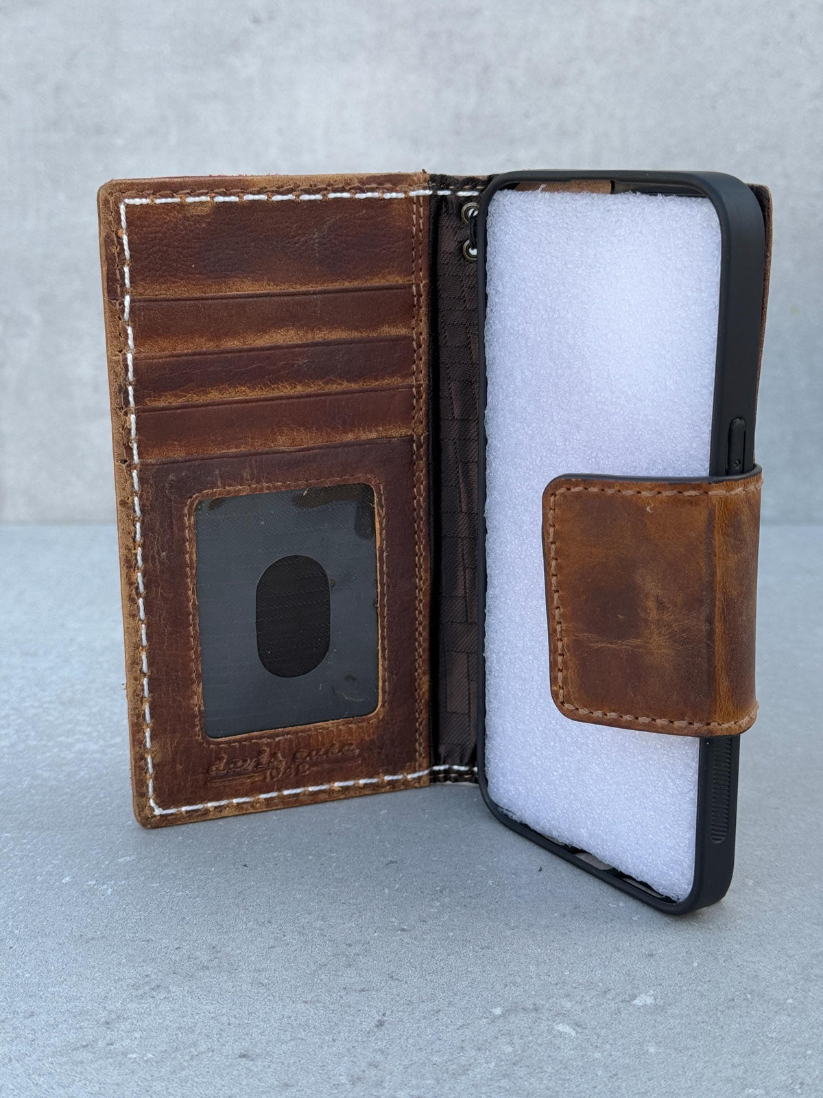 Handmade Leather Wallet Case: Galaxy S21 S22 S23 S24 S25 Ultra FE