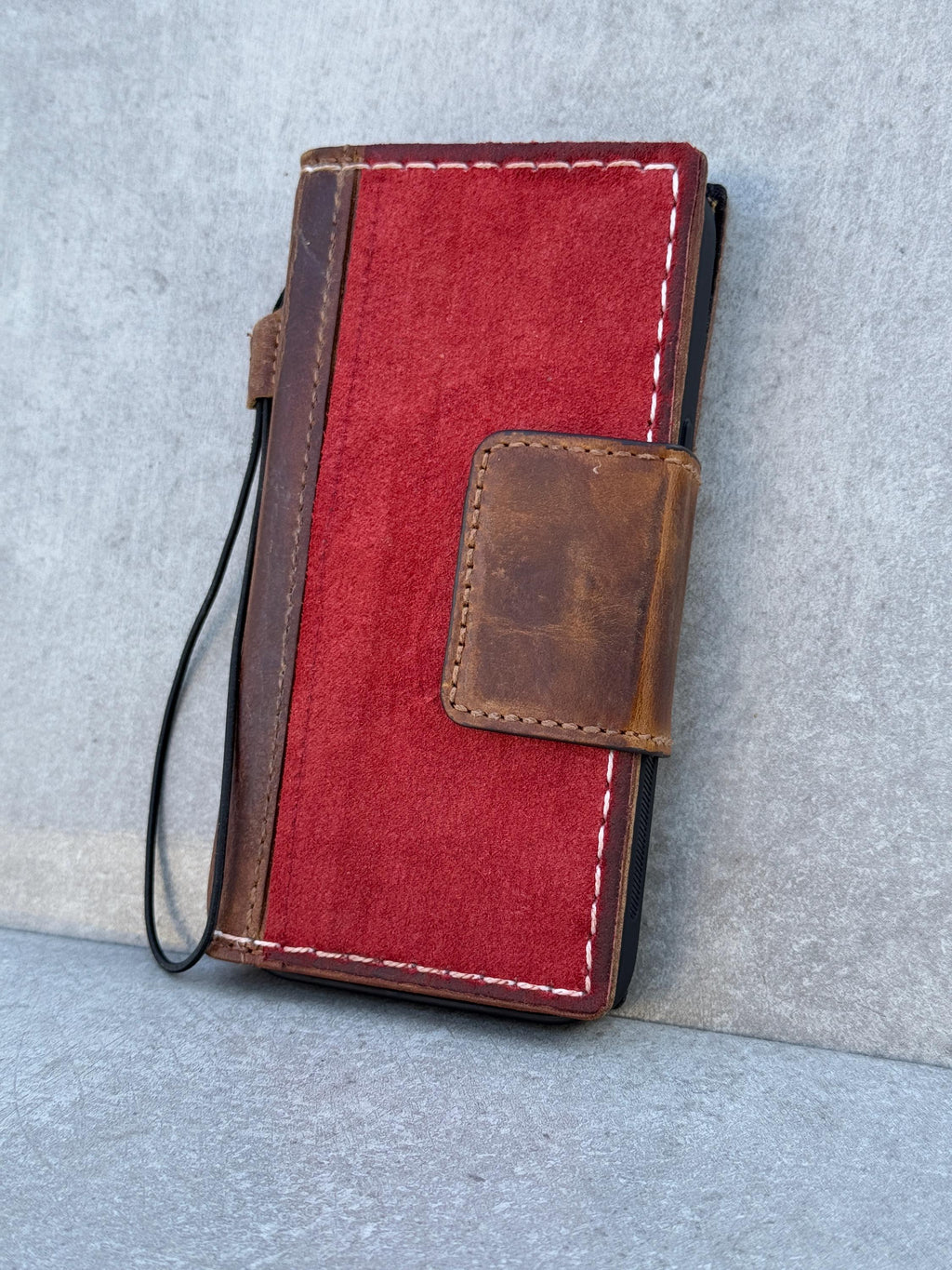 Handmade Leather Wallet Case for Google Pixel: Vintage Card Slots Cover